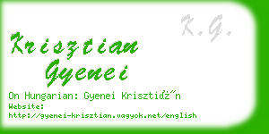 krisztian gyenei business card